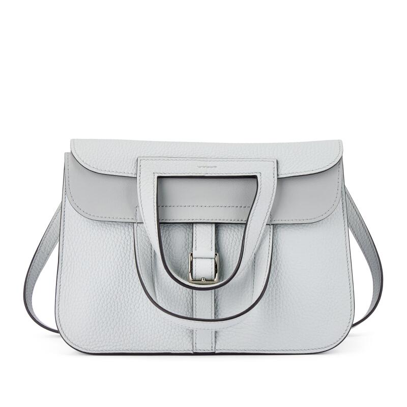 Hermes Bleu Pale Clemence Halzan 25 Palladium Hardware, 2023