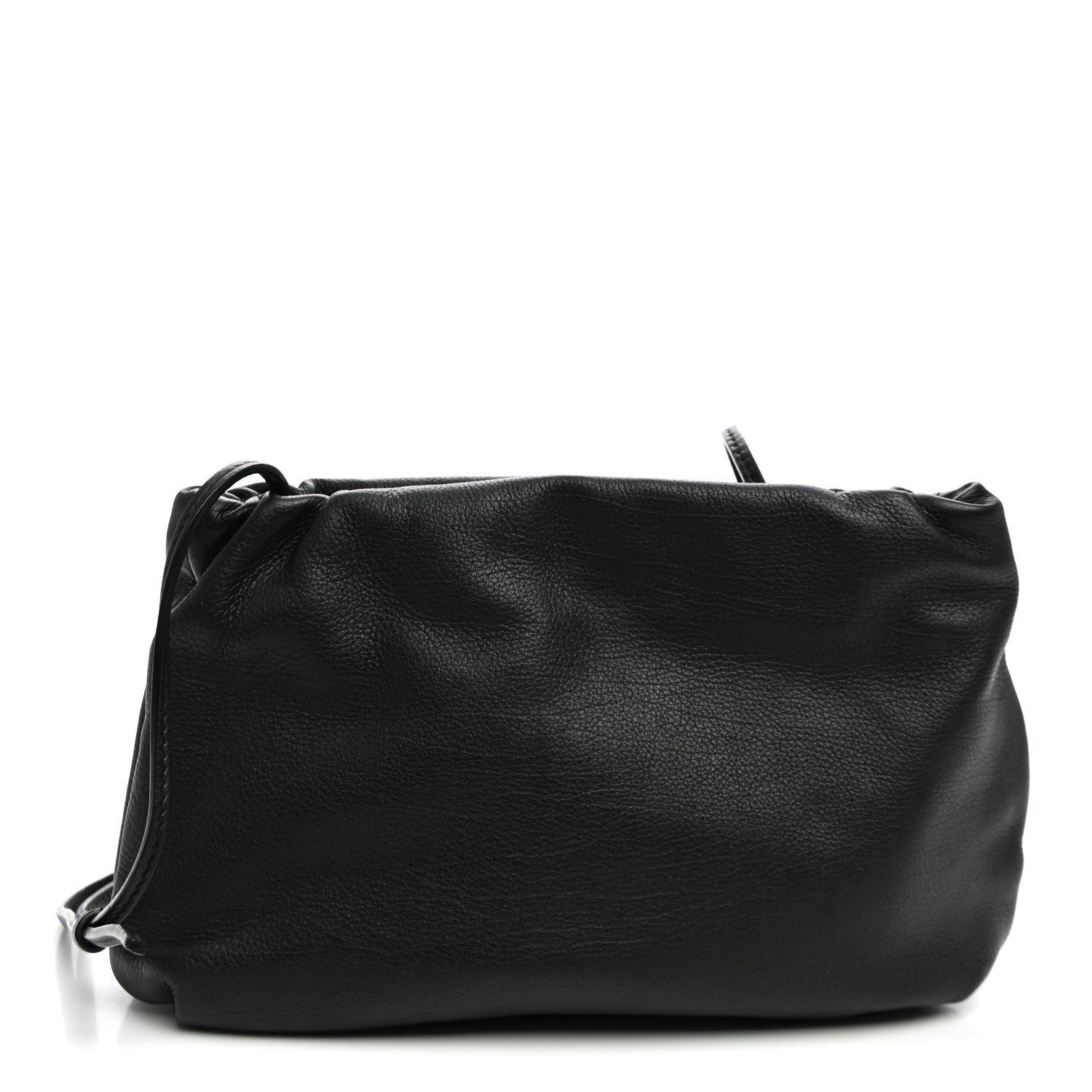 The Row Grained Calfskin Bourse Clutch Black
