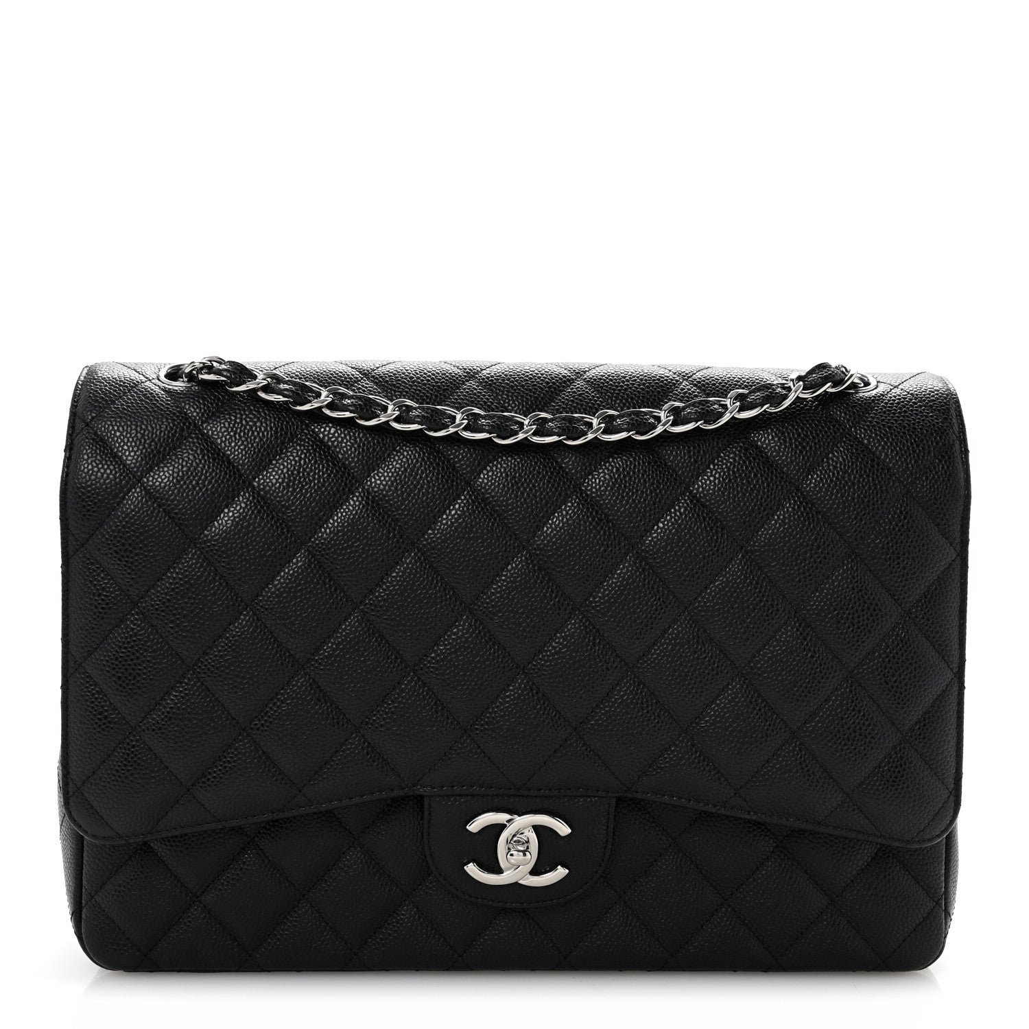 Chanel Caviar Quilted Maxi Double Flap Black
