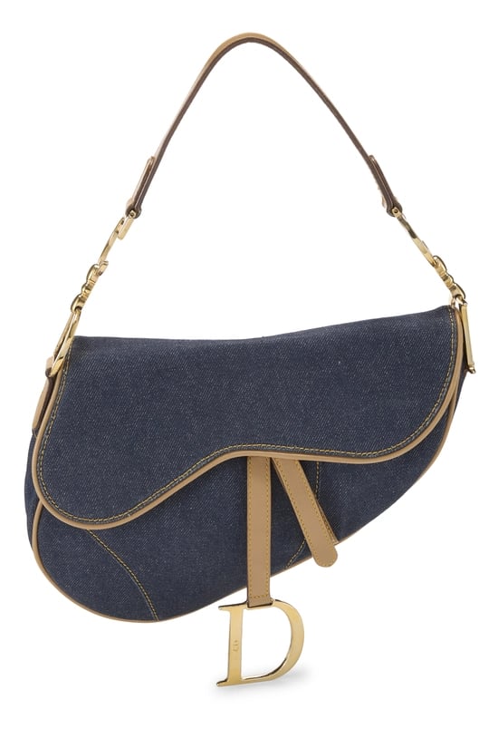 Navy Denim Saddle Bag