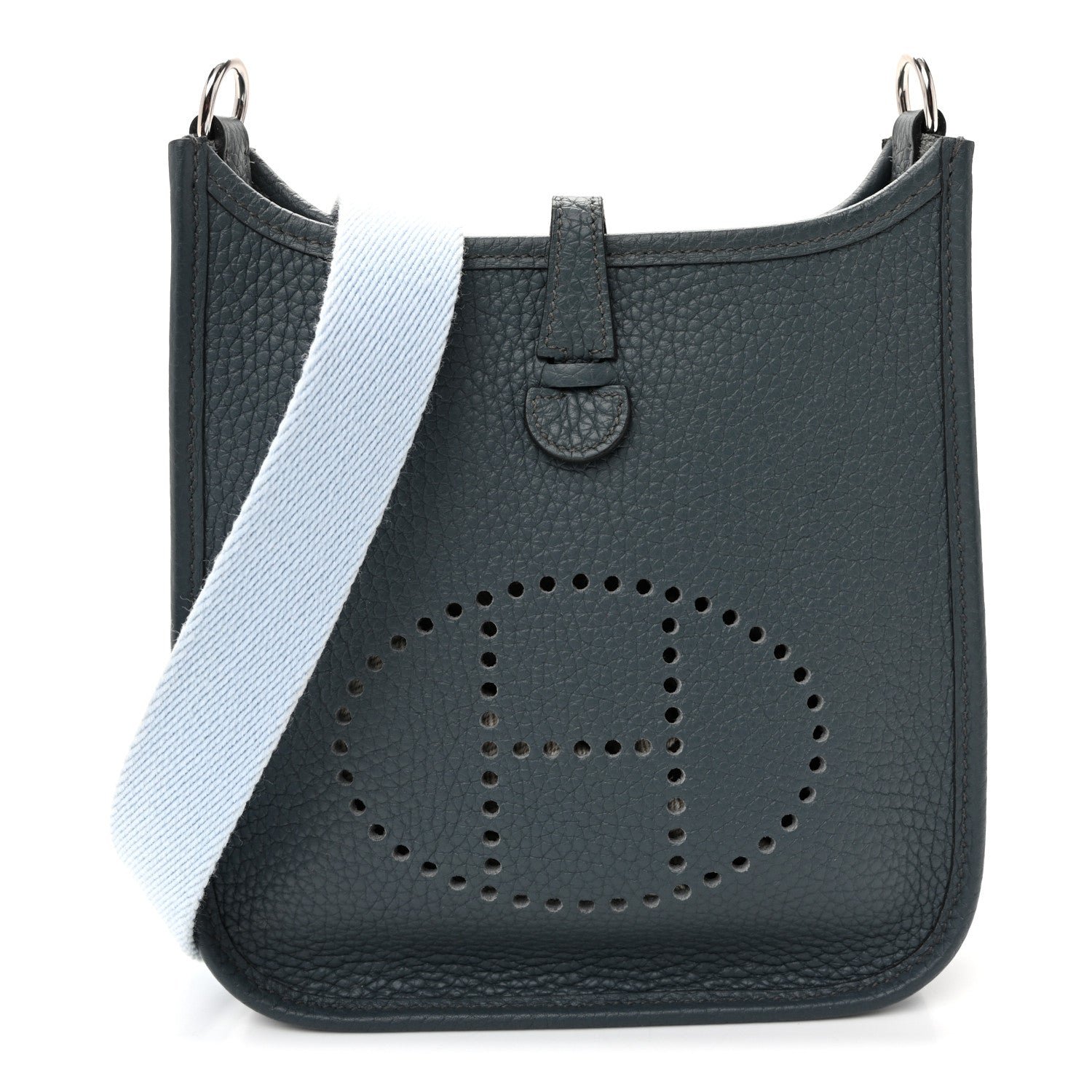 Hermes Taurillon Clemence Amazone Evelyne TPM Bleu Orage Bleu Brume