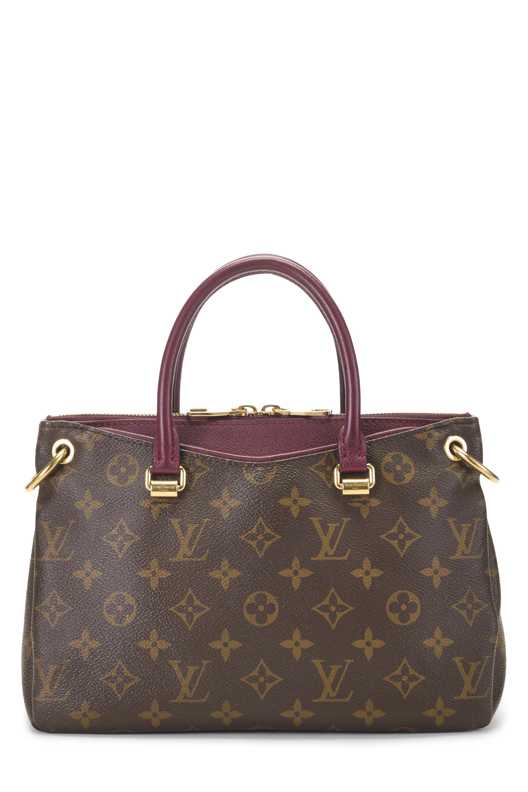 Burgundy Monogram Canvas Pallas BB