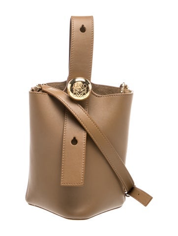 Leather Mini Pebble Bucket Bag 2024
