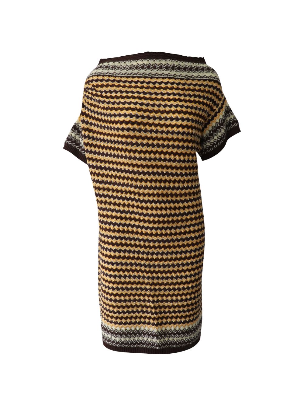 patterned knit off shoulder dress