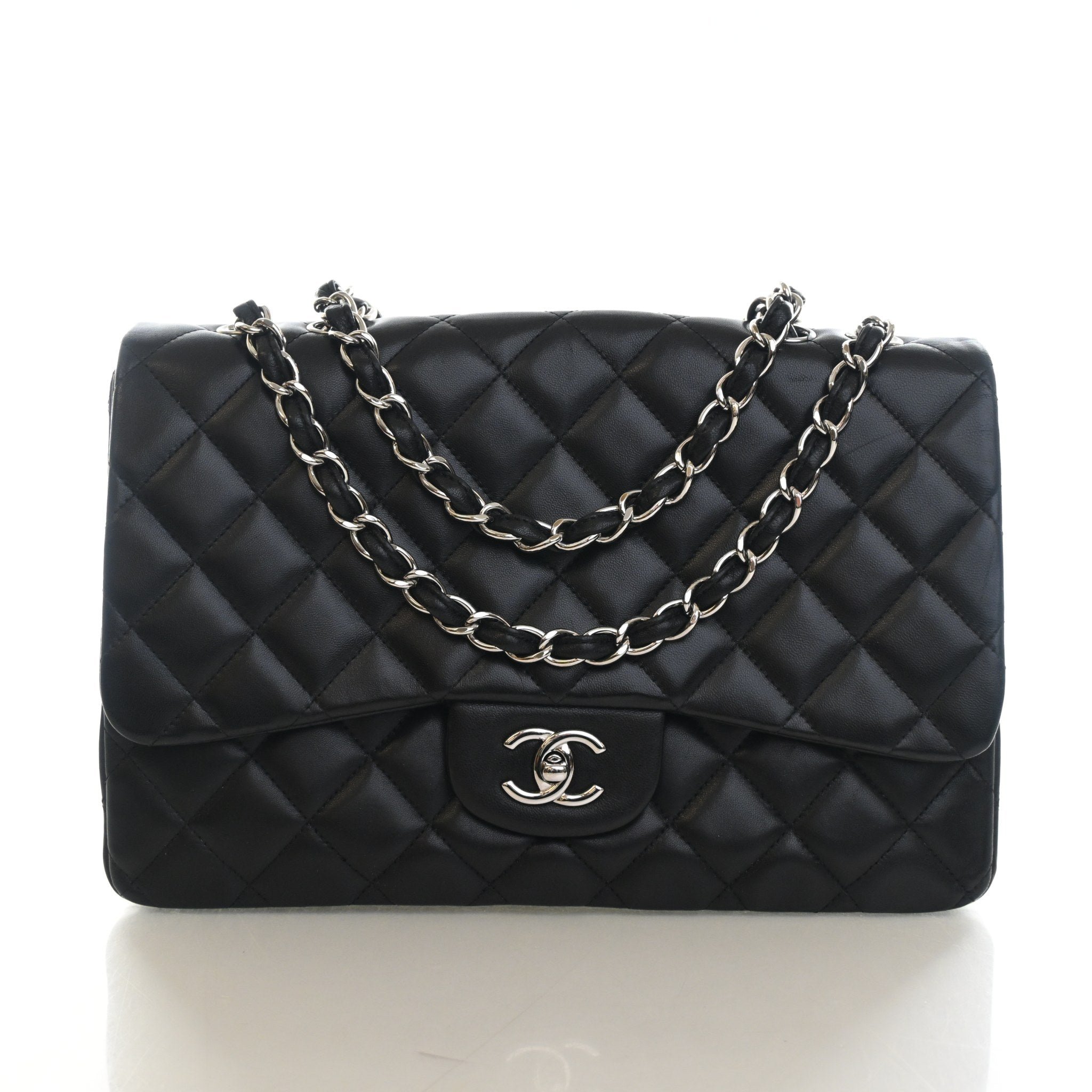 Chanel Jumbo Lambskin Classic Single Flap Bag
