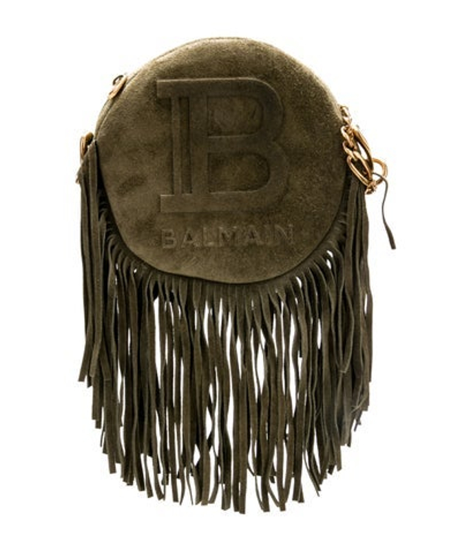 Balmain Suede Crossbody Bag