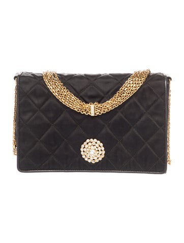Quilted Satin Evening Bag