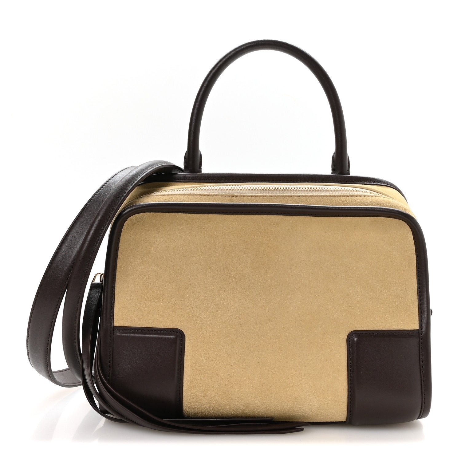 Loewe Suede Calfskin Amazona Small 180 Oro Chocolate
