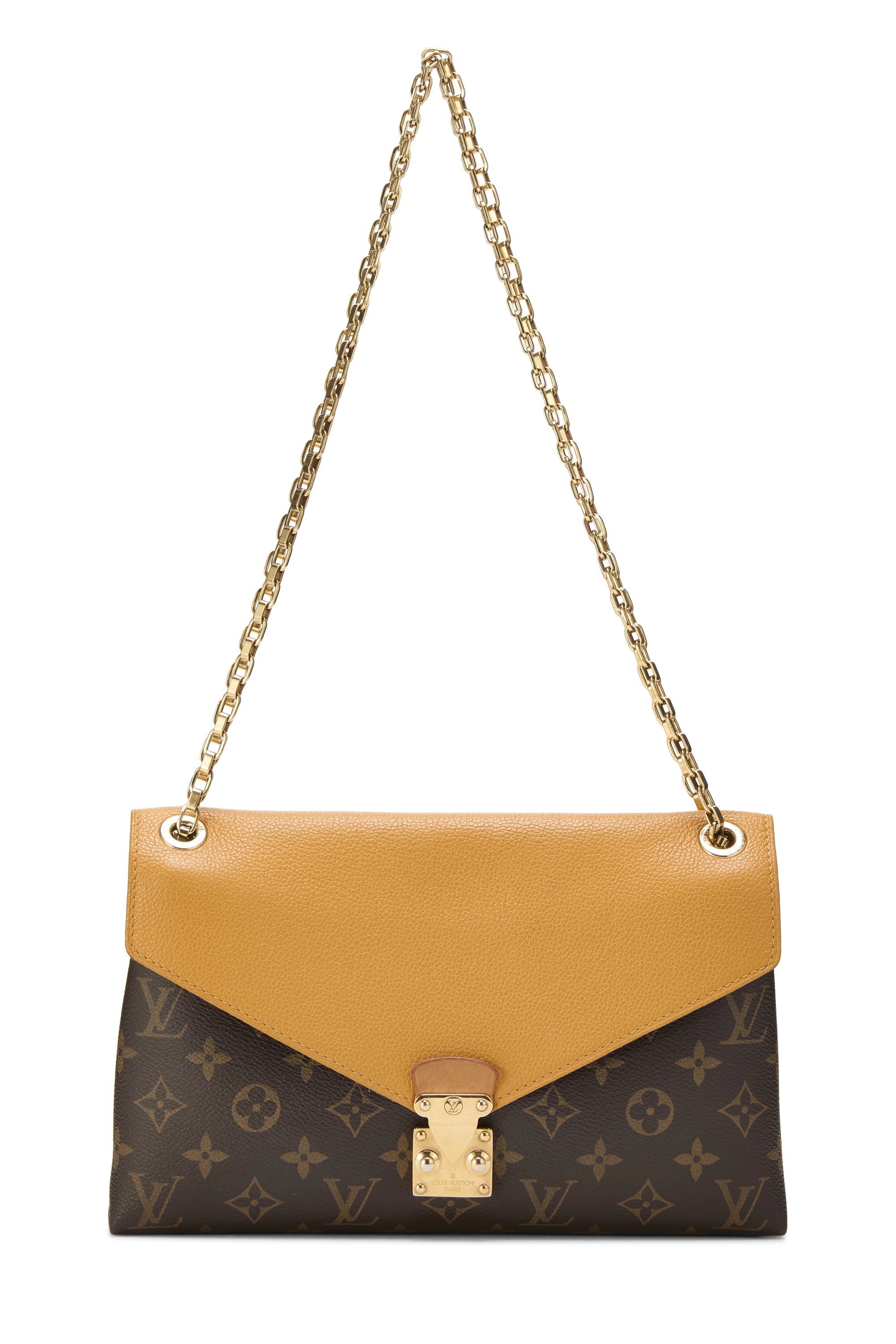 Yellow Monogram Canvas Pallas Chain Bag