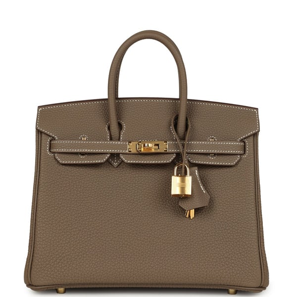 Hermes Hermes Birkin 25 Etoupe Togo Gold Hardware