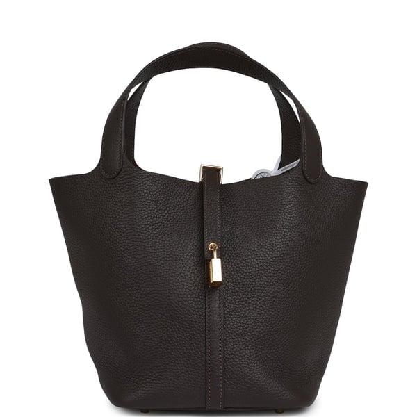 Hermes Hermes Picotin Lock 22 Bai Brun Clemence Gold Hardware