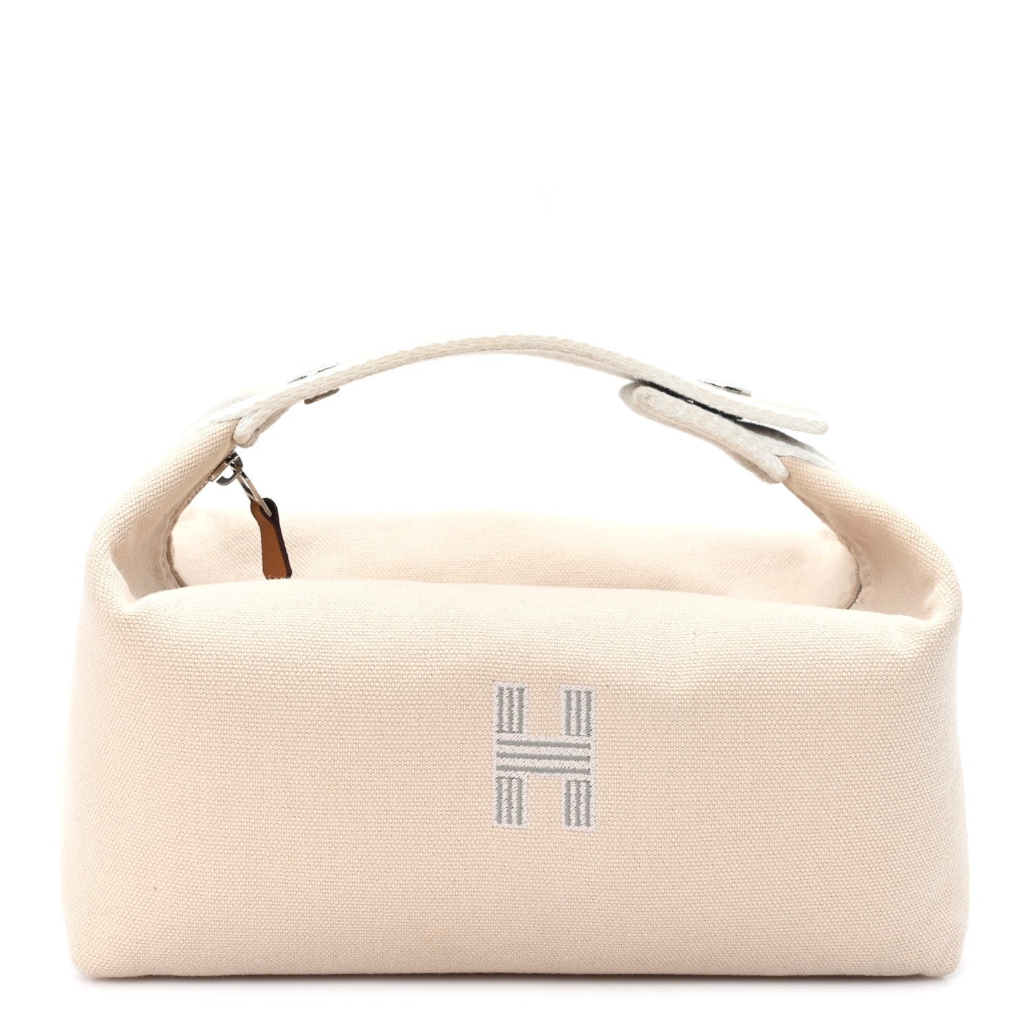 Hermes Hermes Canvas Small Bride-A-Brac Pouch Natural