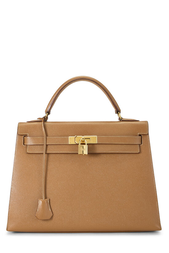 Hermes Gold Courchevel Kelly Sellier 32
