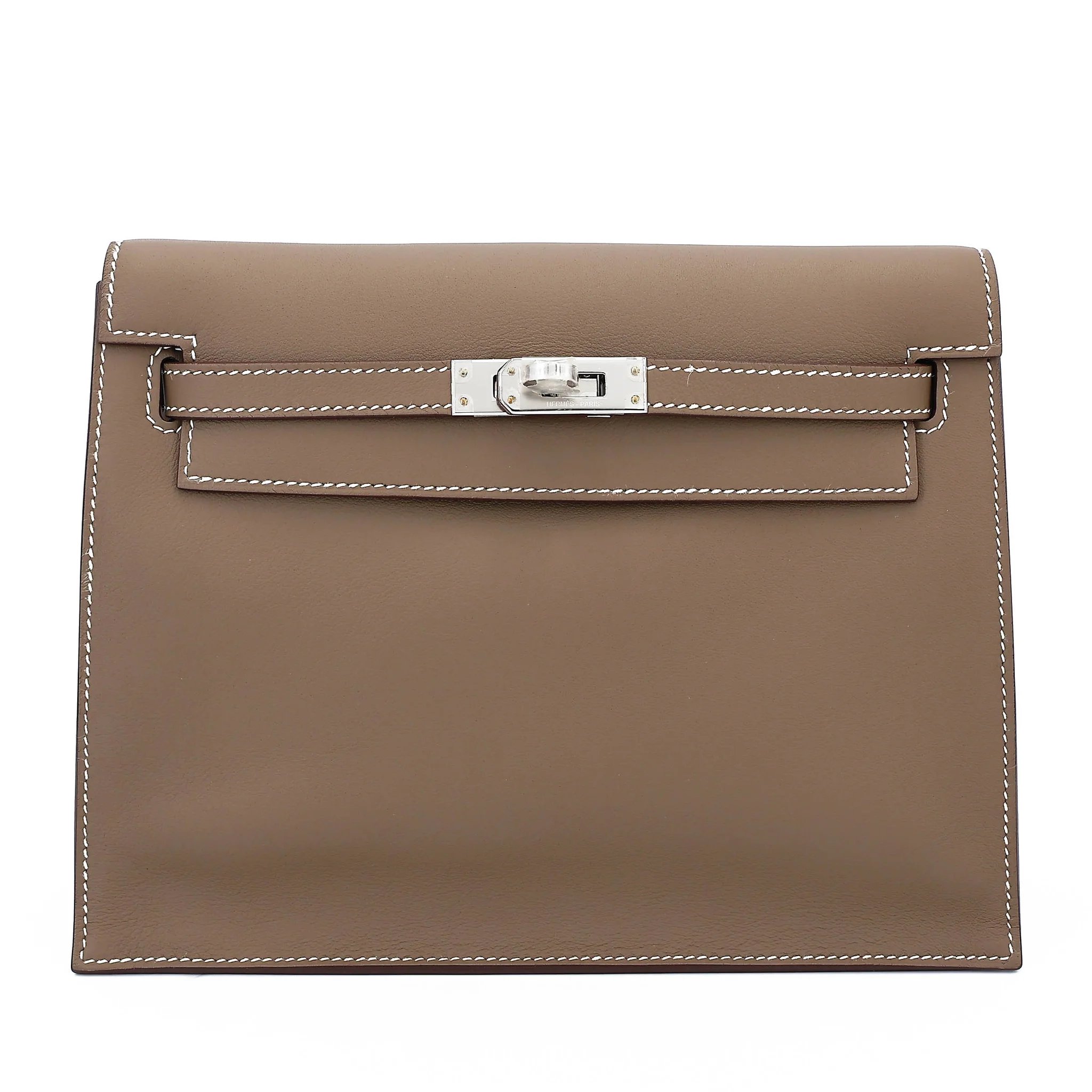 Brand New ( Rank N ) HERMÈS Kelly Danse Etoupe (18) Swift Palladium hardware K (2025)