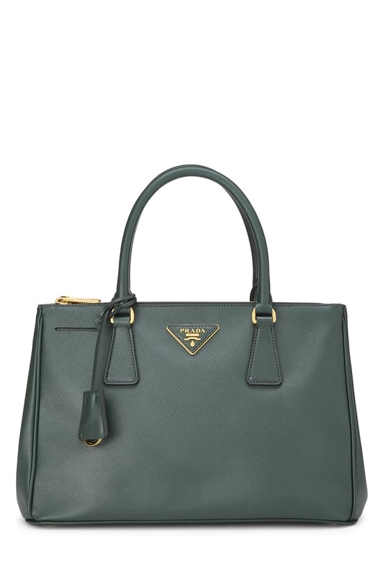 Green Saffiano Executive Tote Small