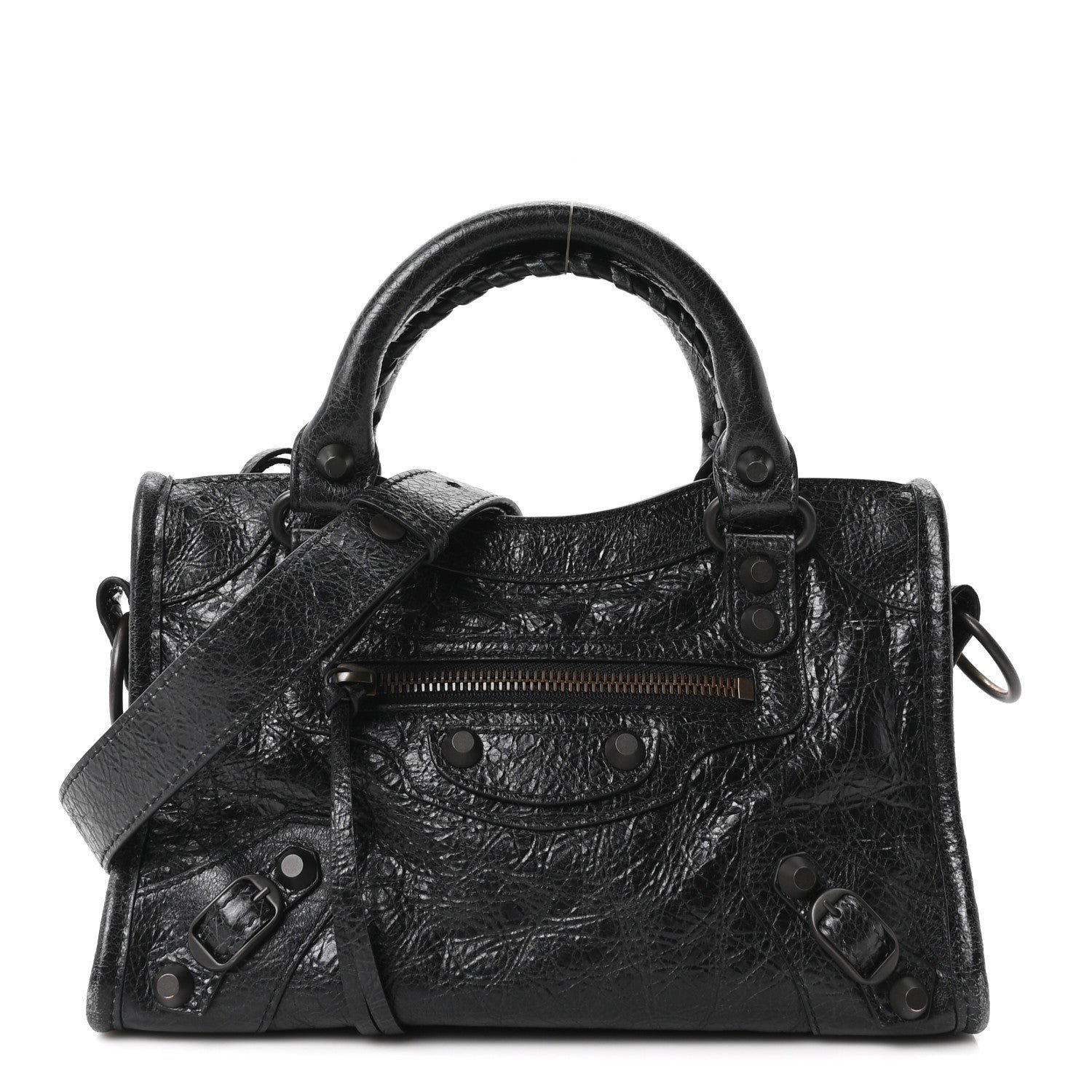Balenciaga Agneau Arena Classic Hardware Le City Mini Black