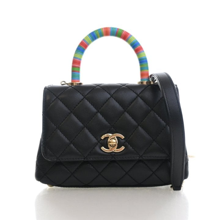 Chanel Mini Lambskin Coco Handle Bag