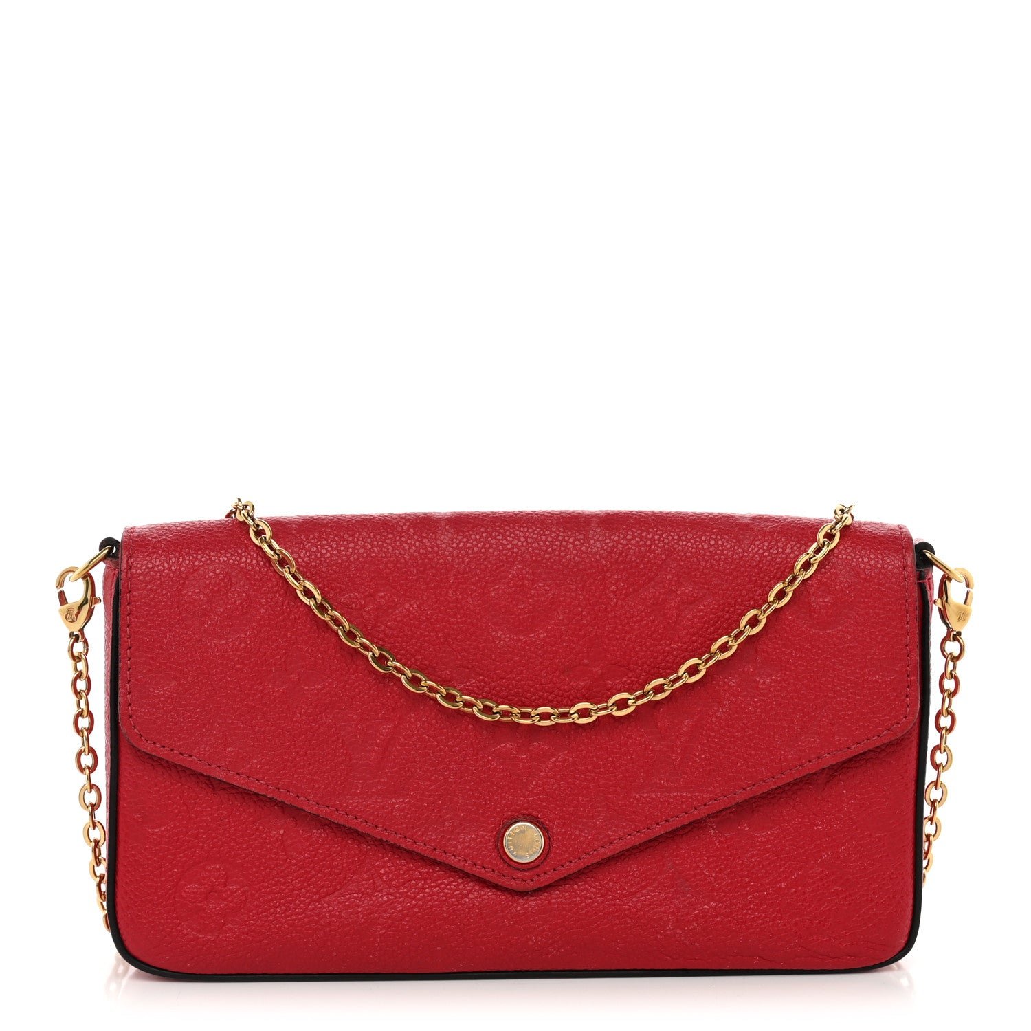 Louis Vuitton Empreinte Pochette Felicie Chain Wallet Scarlet