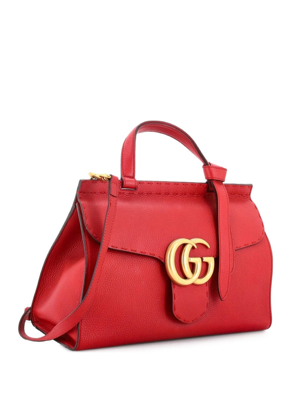 GG Marmont Top Handle Bag Leather Small satchel