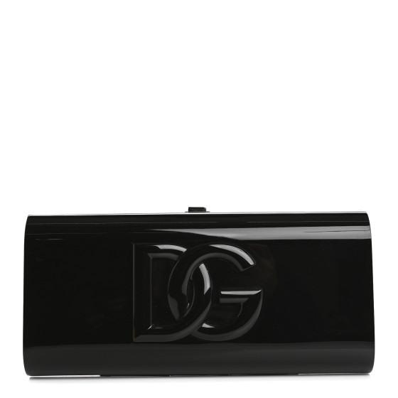 Dolce & Gabbana Acrylic Dolce Box Clutch Black