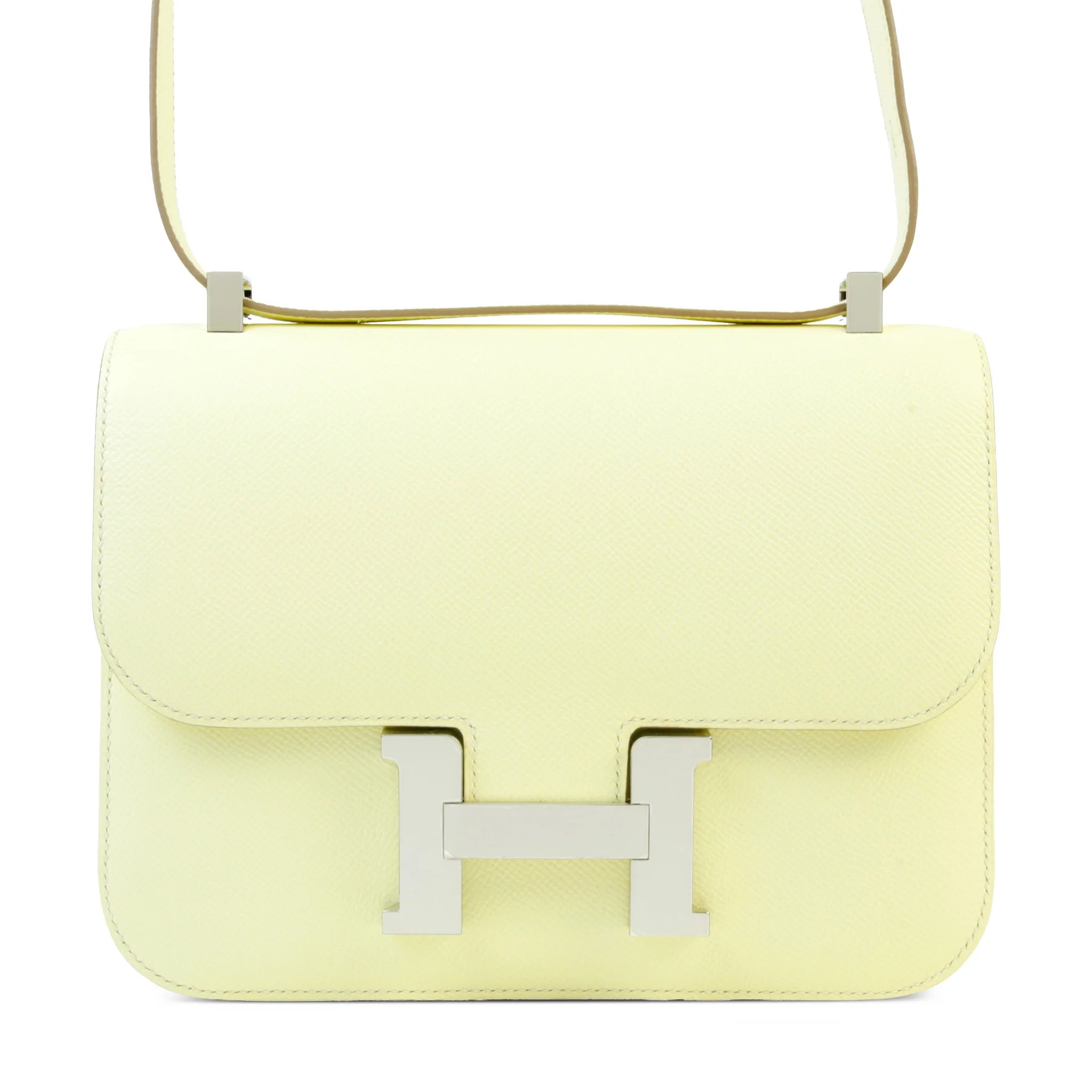 Brand New ( Rank N ) HERMÈS Constance 24 Jaune milton (i8) Epsom Palladium hardware K (2025)