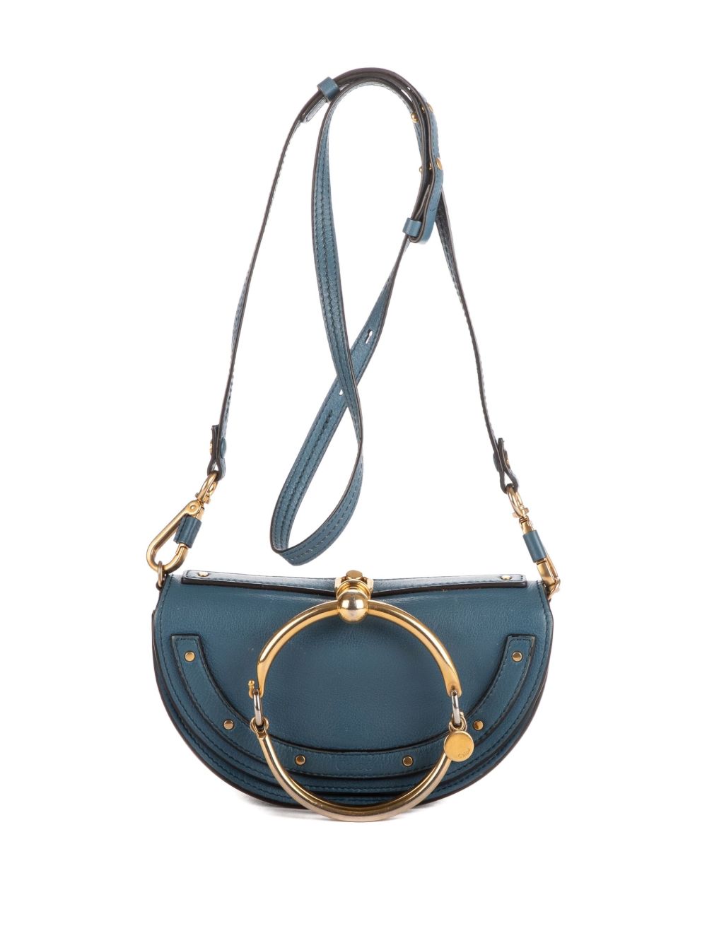 half-moon ring-detail shoulder bag