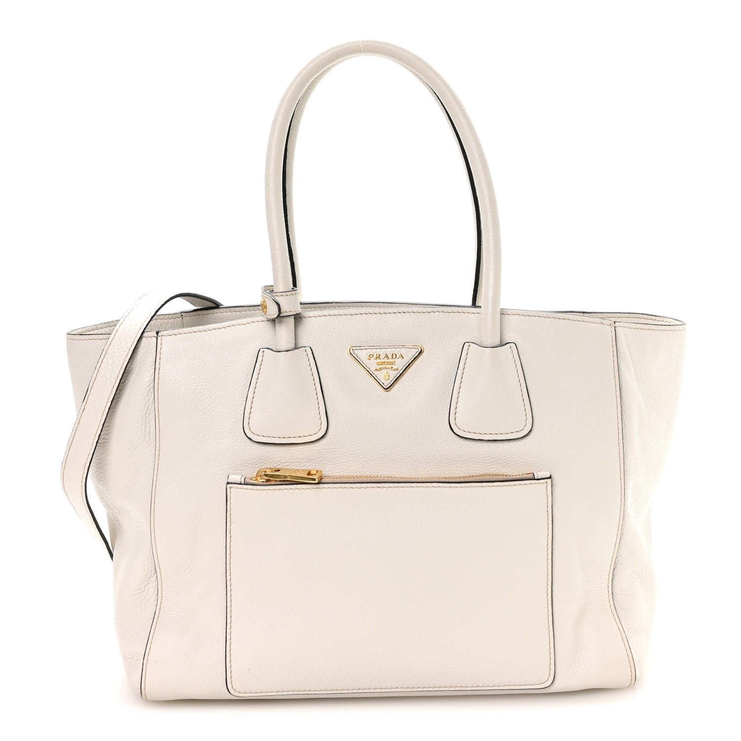Prada Vitello Daino Shopping Tote Talco