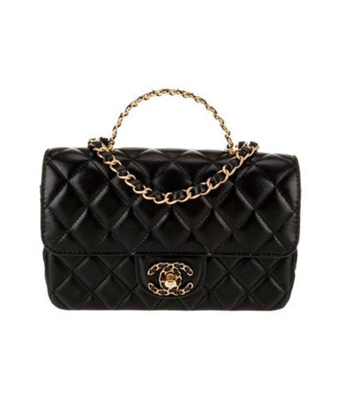 Chanel 2024 Rectangular Mini Strass On Top Flap Bag
