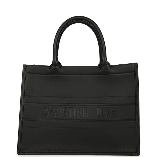 Dior Christian Dior Medium Book Tote Black Calfskin