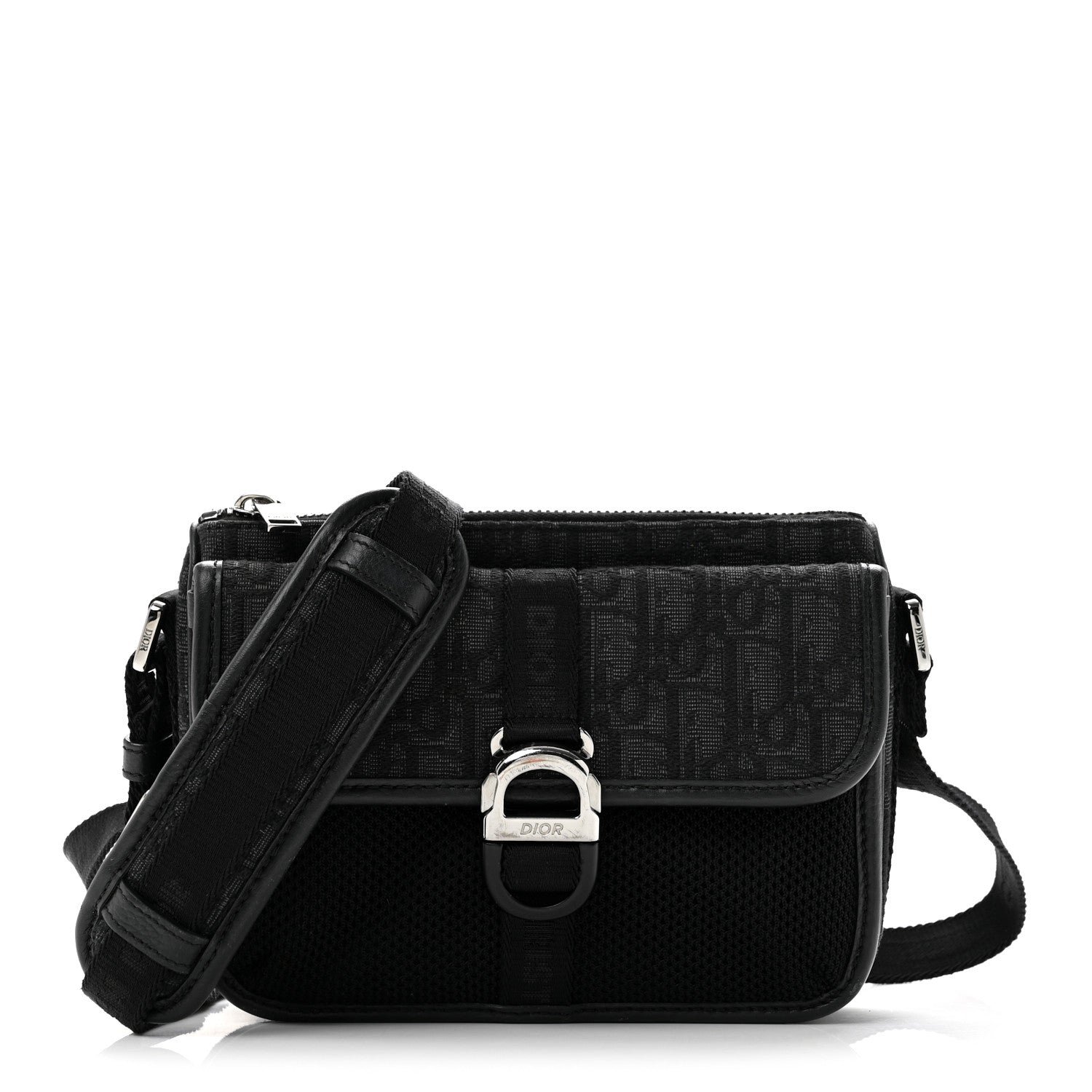 Christian Dior Oblique Jacquard Dior 8 Bag With Strap Black Multicolor