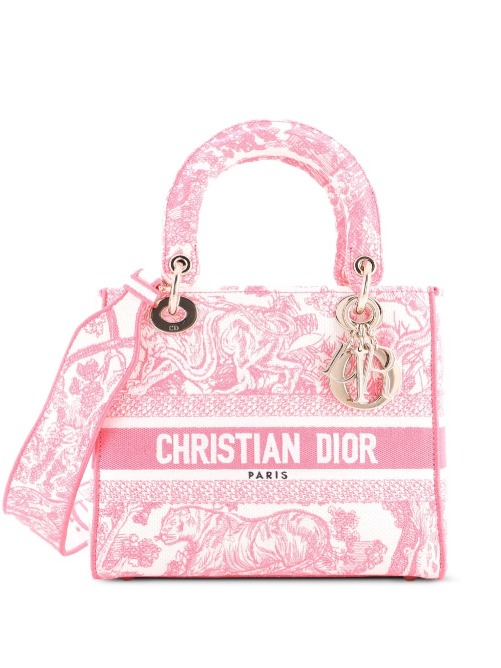 Dior Toile de Jouy Lady D-Lite Bag Embroidered Canvas tote bag