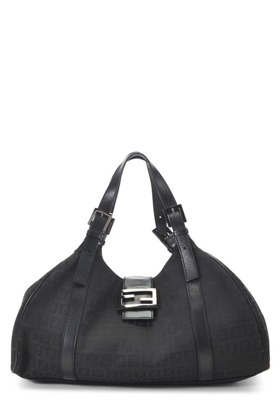 Black Zucchino Canvas Borsa Shoulder Bag