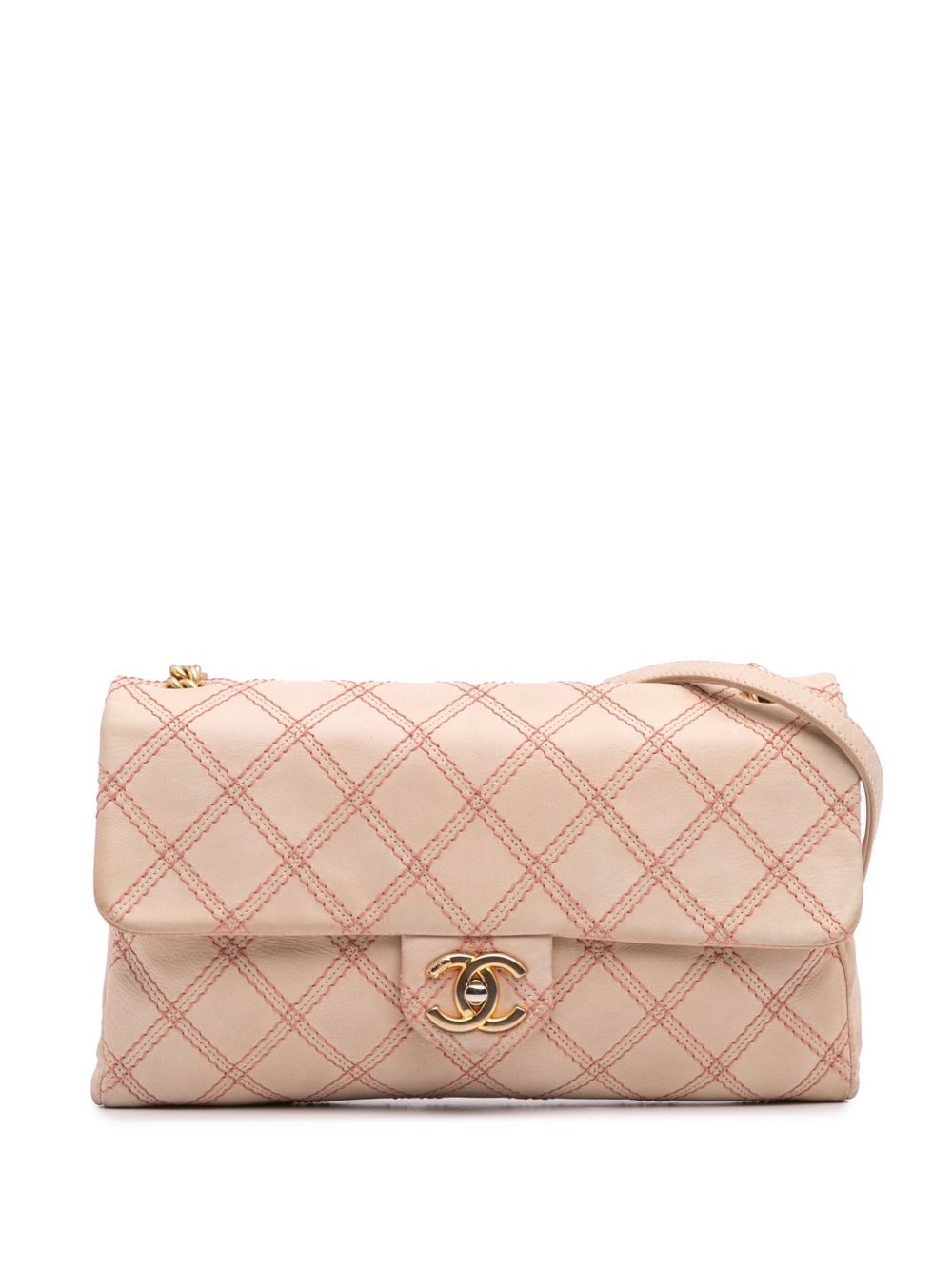 2014 Jumbo Quilted Calfskin Triple Stitched Flap crossbody bag