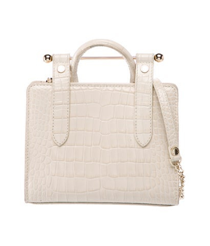 Strathberry Embossed Leather Top Handle Bag