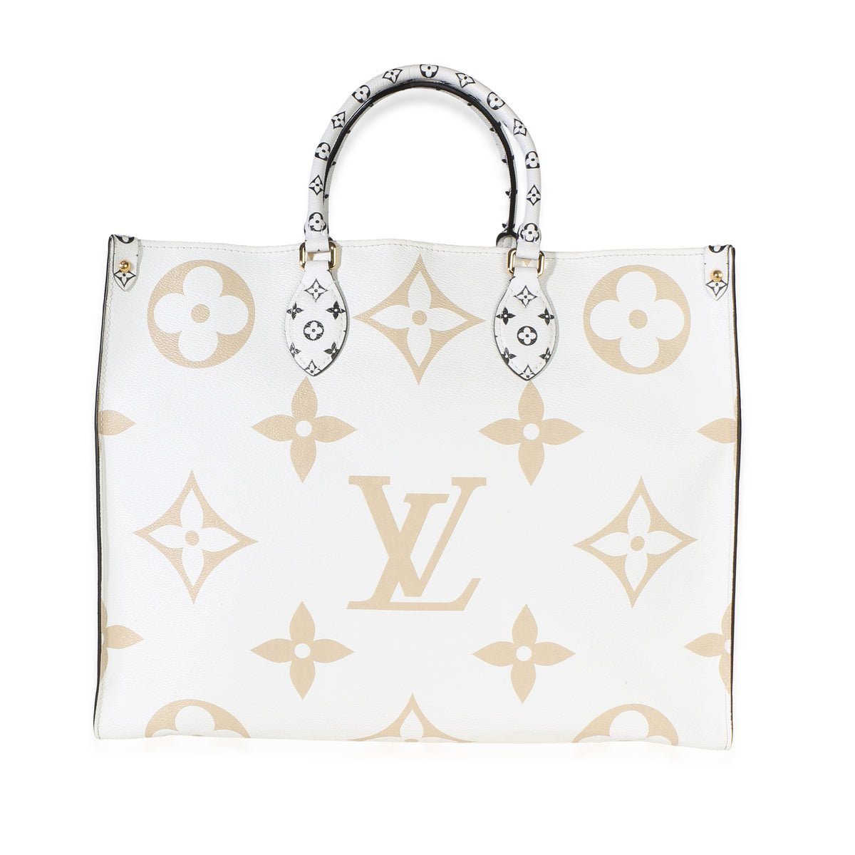 Kaki Beige Giant Monogram Canvas Onthego GM