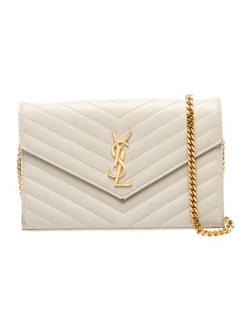 Quilted Cassandre Envelope Wallet on Chain Large
