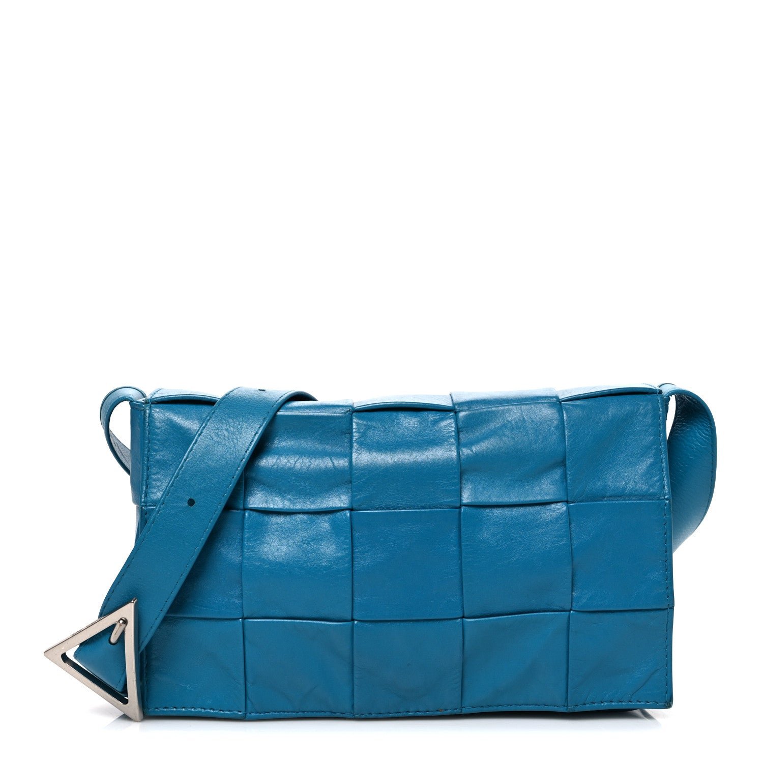 Bottega Veneta Paper Calfskin Maxi Intreccio Cassette Crossbody Bag Blaster