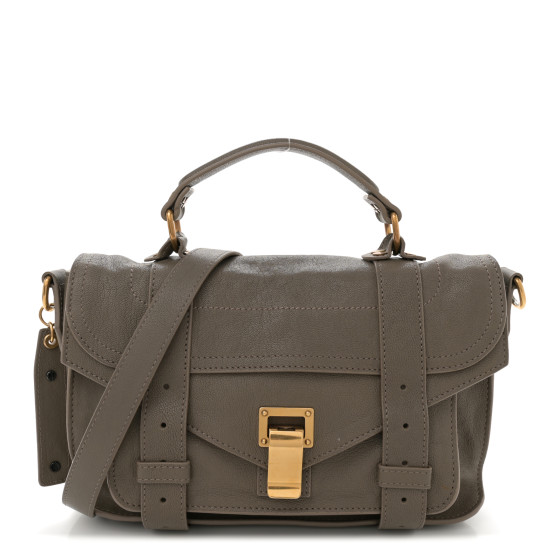 Proenza Schouler Lambskin Tiny PS1 Satchel Dove Grey