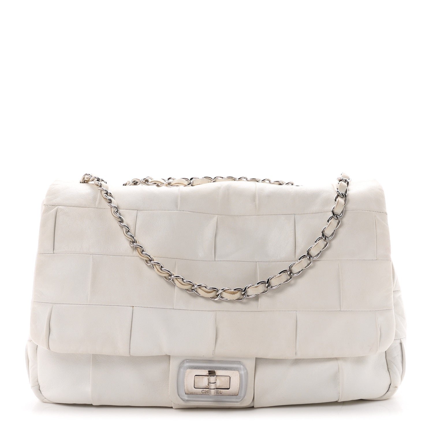 Chanel Lambskin Igloo Single Flap White