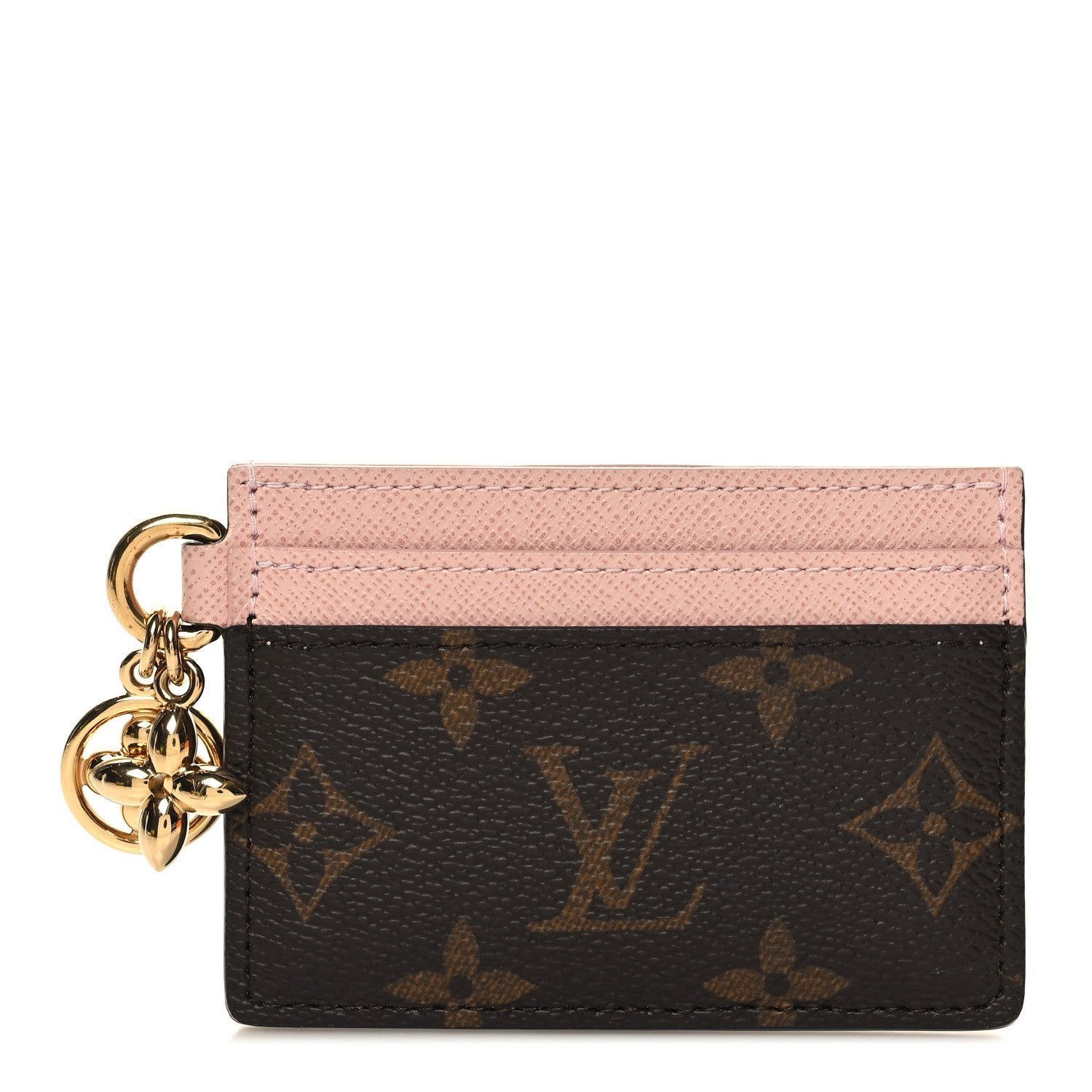 Louis Vuitton Monogram LV Charms Card Holder Rose Ballerine