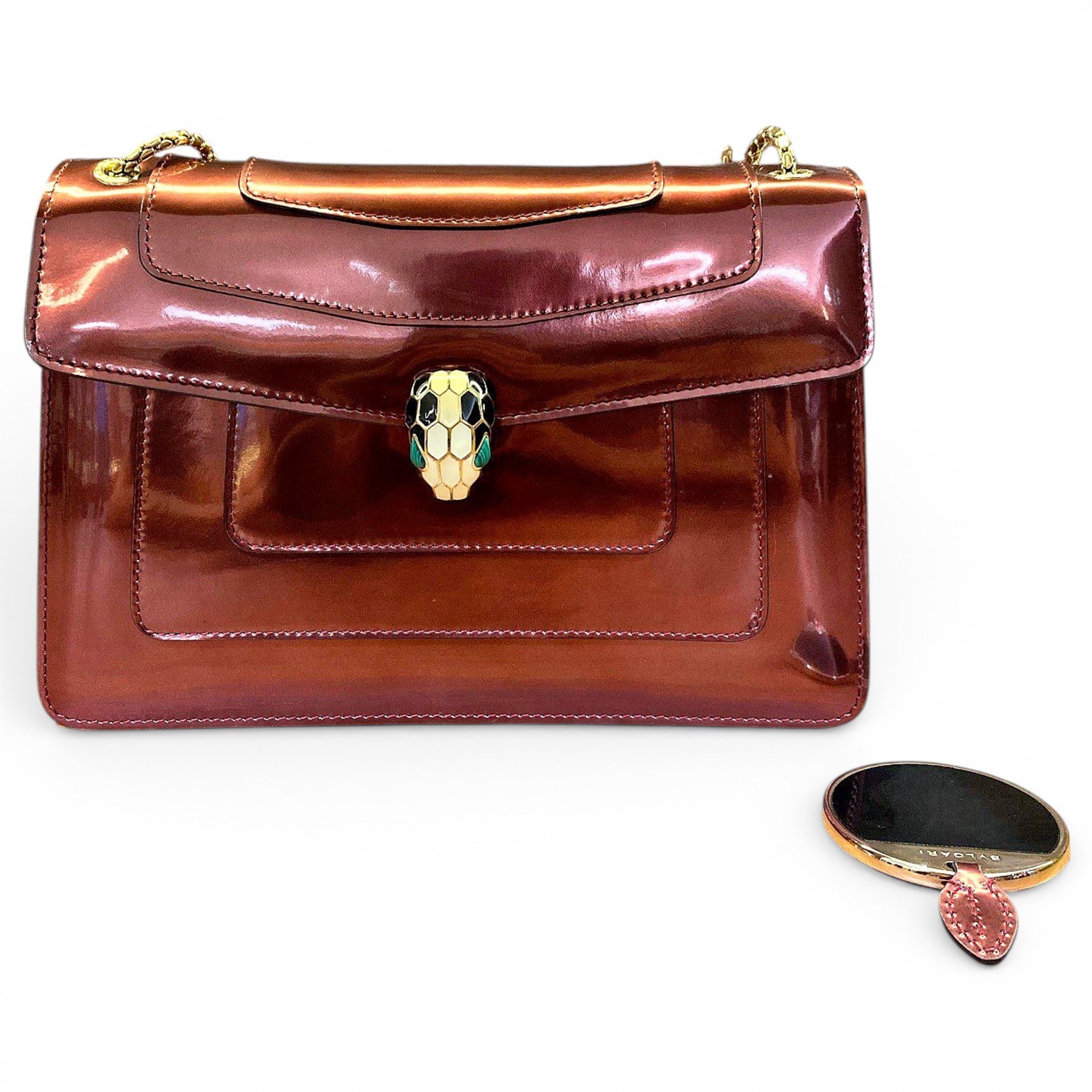 Serpenti leather handbag