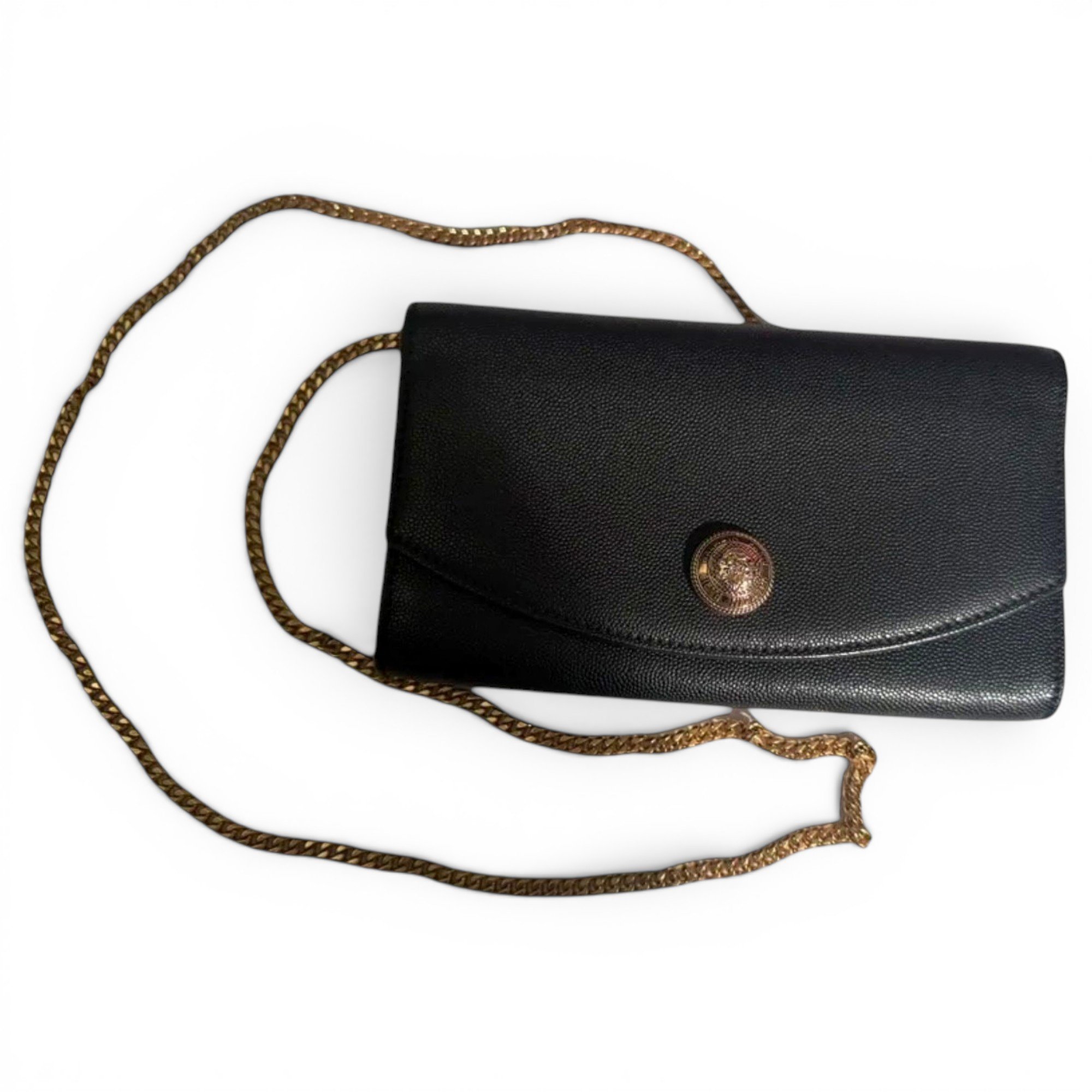 Leather clutch bag