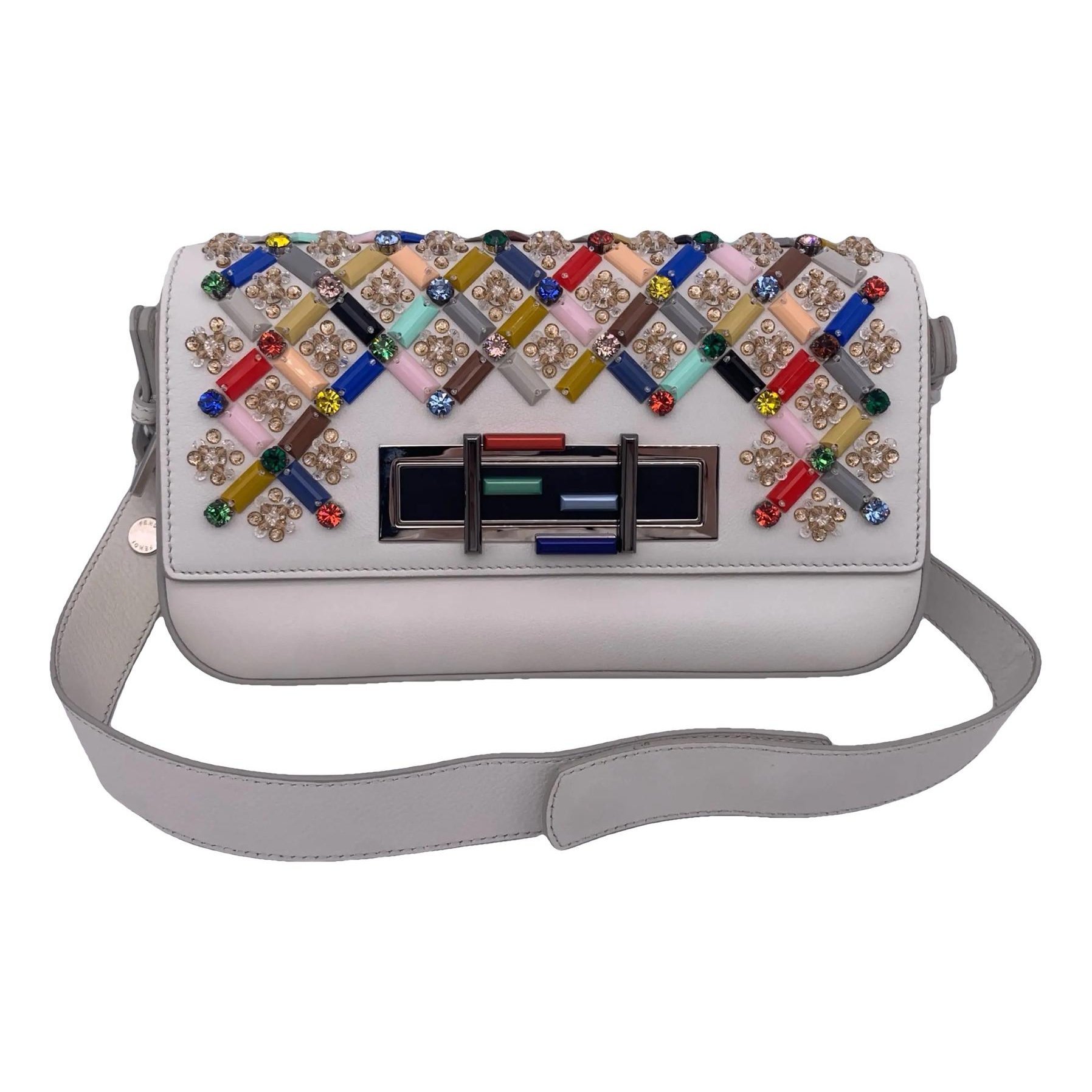 Flat Baguette leather handbag
