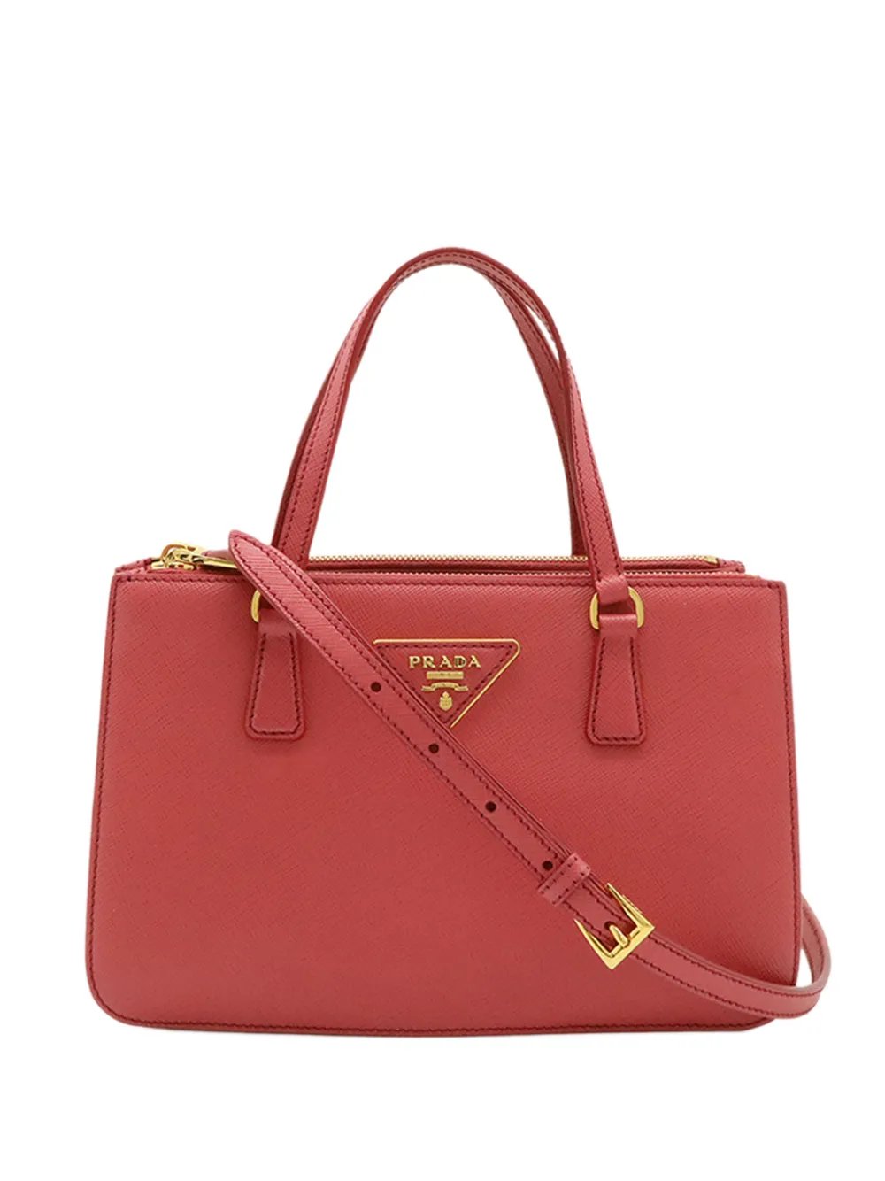 2010-2026 Mini Saffiano Lux Galleria Double Zip satchel