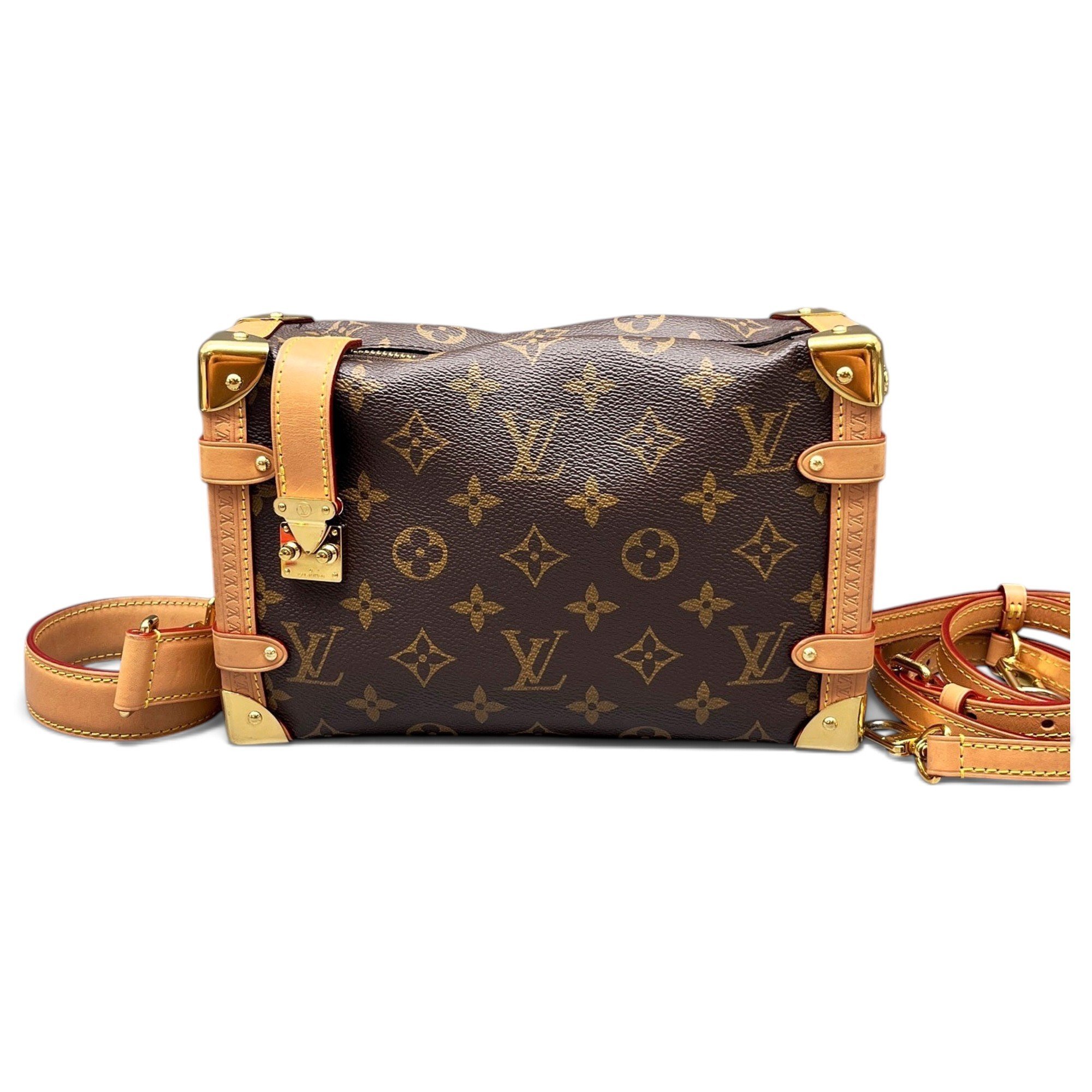 Side Trunk leather handbag