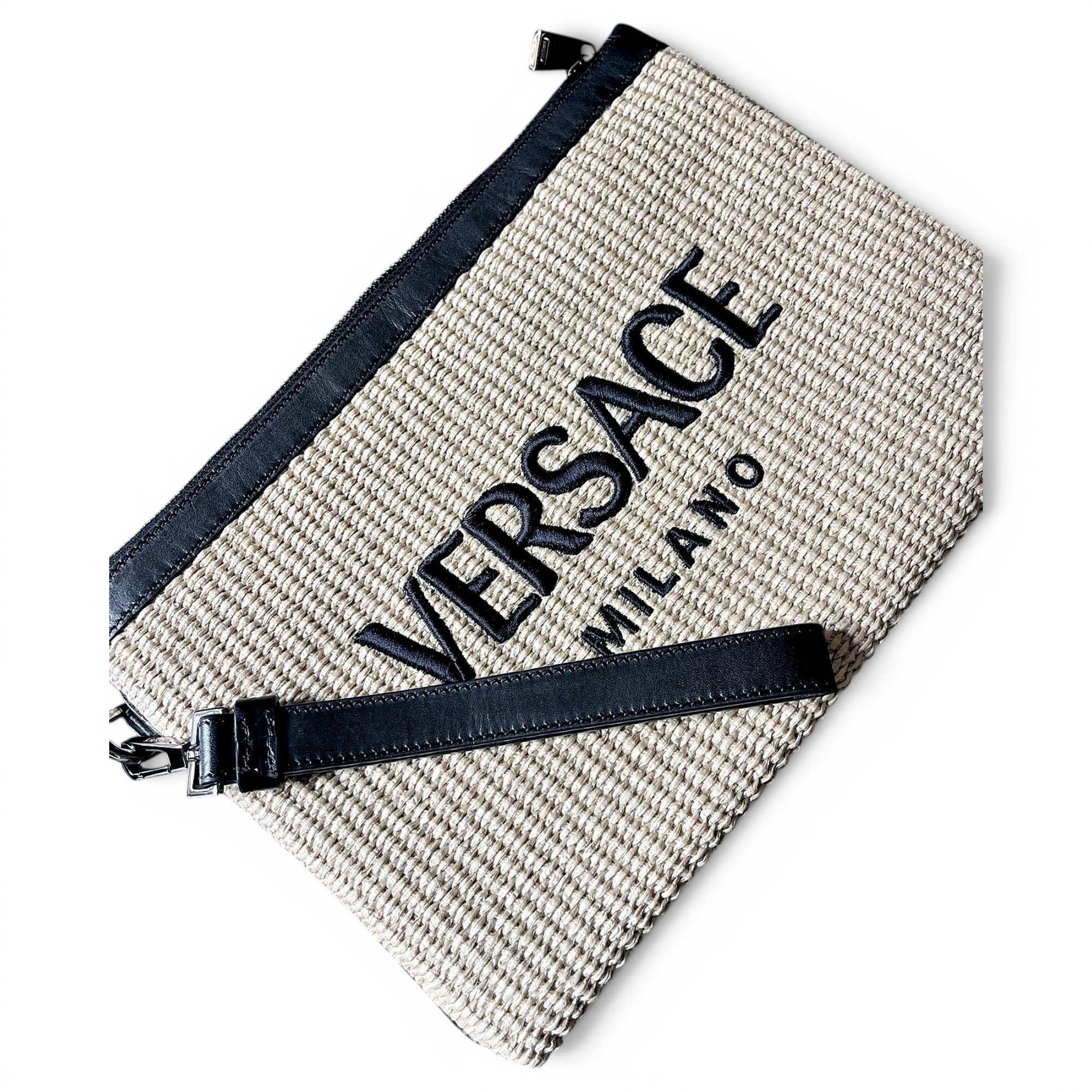 Leather clutch bag