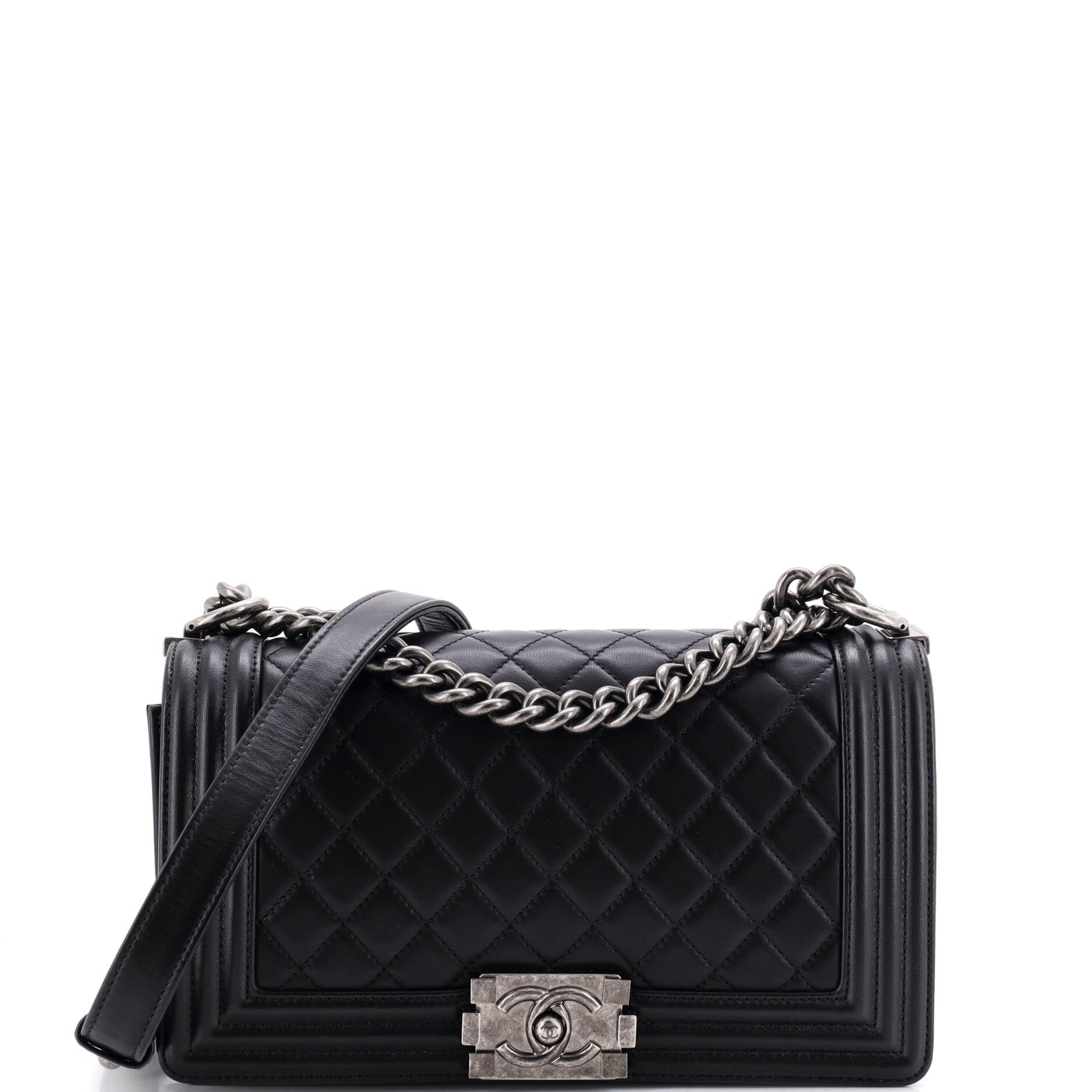 Boy Flap Bag Quilted Lambskin Old Medium