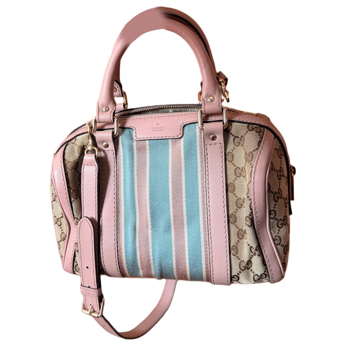 Boston leather bowling bag