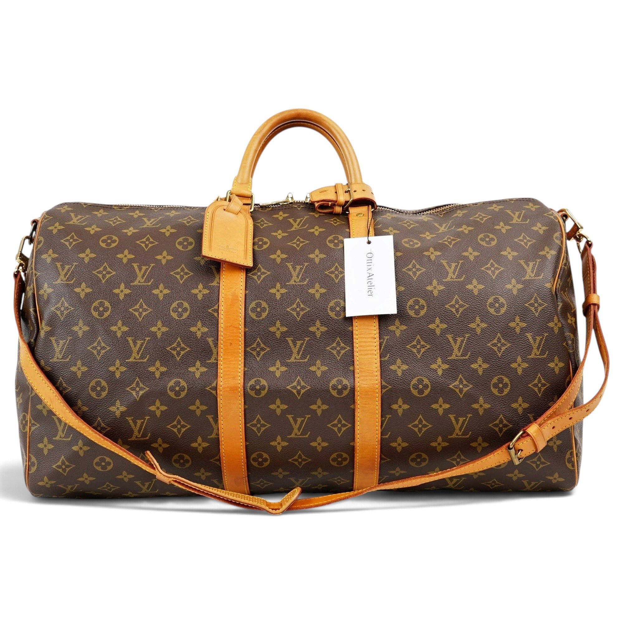 Keepall leather travel bag
