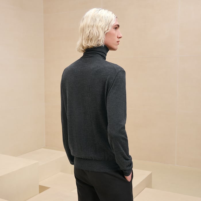 Anthracite "Detail H" Turtleneck Sweater